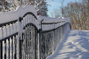 winter fence installation