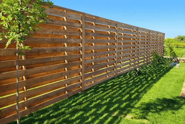 Wood fence, friendly neighbour style