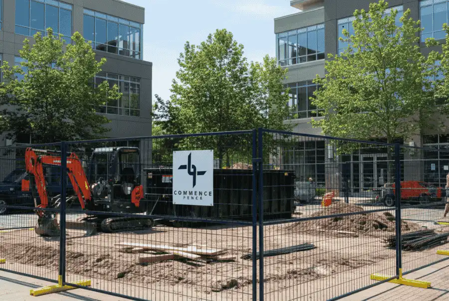 Temporary construction fence