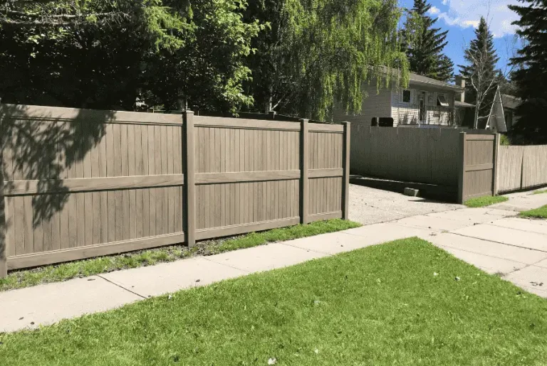 Dark Maple vinyl fence