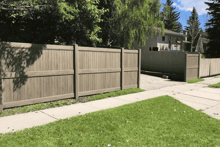 Dark Maple vinyl fence