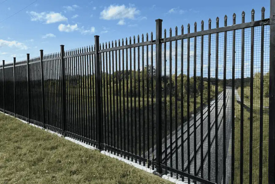 Commercial iron fence