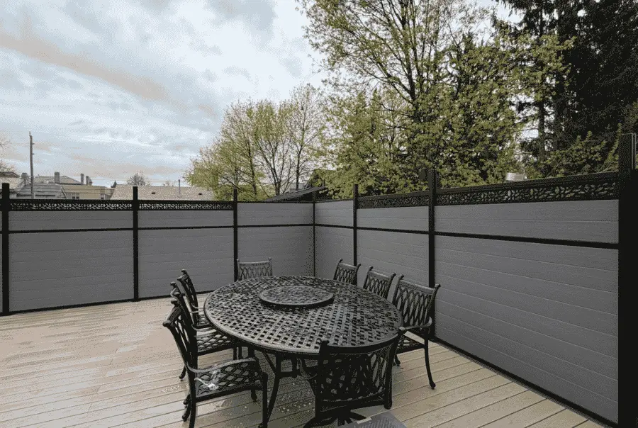 Composite Fence with lattice Top