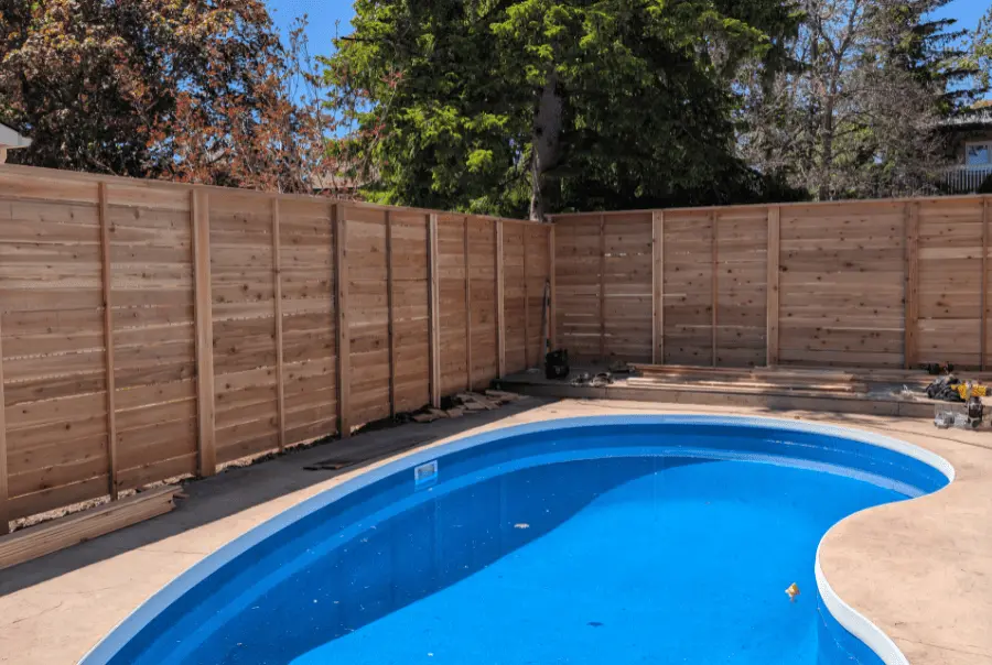 Wood Fence Pool Enclosure