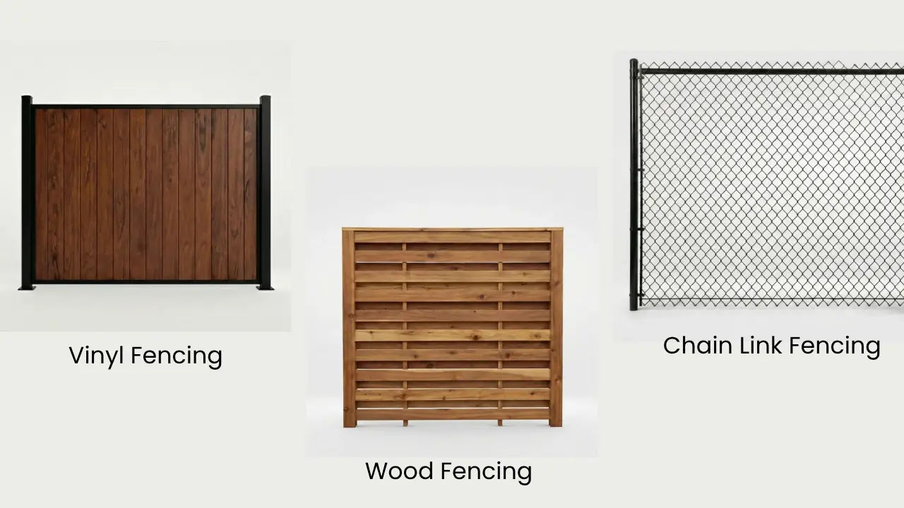 Wood Vinyl and Chain Link